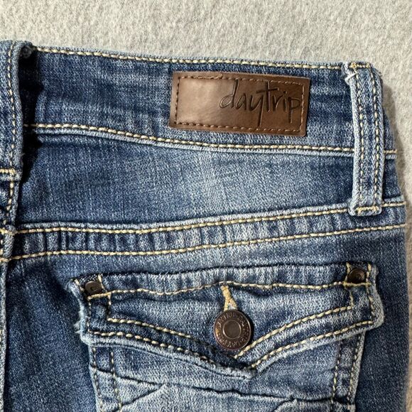 Daytrip Jeans Womens 24 R Blue Bootcut Lynx Solid Washed Mid Rise Medium Wash - Picture 12 of 12